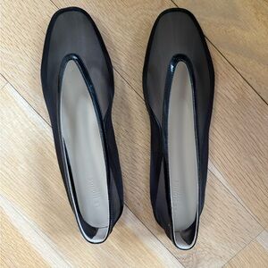 Le Monde Beryl Luna Black Sheer Ballet Flats (NIB)